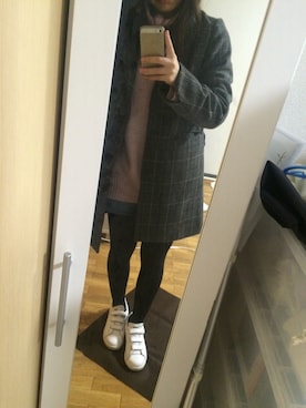 「SEVENDAYS=SUNDAY（セブンデイズサンデイ）のアイテム（チェスターコート）」を使った、こりすさん（レディース・152cm）の冬コーディネート
