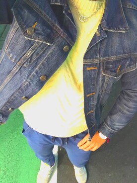 「ダニエルウェリントン」｜「アイテム（デニムジャケット）」を使った、8810さん（メンズ・175cm）の秋コーディネート