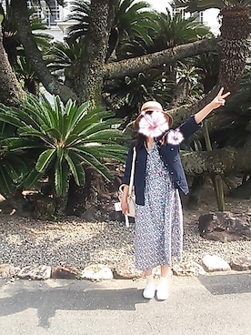 「ジャパンブルー」｜「アイテム（ワンピース/ドレス）」を使った、flower_a さん（レディース・153cm）の夏コーディネート