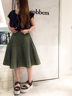 「robbem（ロベム）のアイテム」を使った、さたかなさん（レディース・155cm）の夏コーディネート