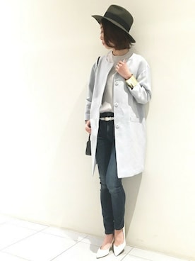「Noble（ノーブル）のアイテム（デニムパンツ）」を使った、natsukiさん（レディース・162cm）の冬コーディネート