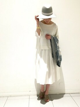 「Noble（ノーブル）の【CAROLYN COLBY】チョーカーネックレス◆（チョーカー）」を使った、natsukiさん（レディース・162cm）の春コーディネート