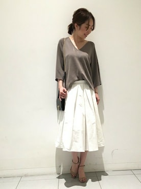 「Noble（ノーブル）のアイテム（サンダル）」を使った、natsukiさん（レディース・162cm）の春コーディネート