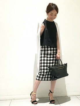 natsukiさんの「ストレッチロングタイトスカート◆」を使ったコーディネート
