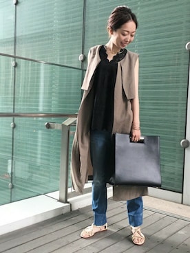 「Noble（ノーブル）のアイテム（その他アウター）」を使った、natsukiさん（レディース・162cm）の夏コーディネート