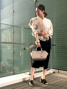 「アイテム（マフラー）」を使った、natsukiさん（レディース・162cm）の夏コーディネート