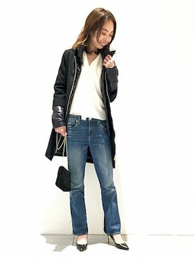 「Noble（ノーブル）のアイテム（デニムパンツ）」を使った、natsukiさん（レディース・162cm）の冬コーディネート