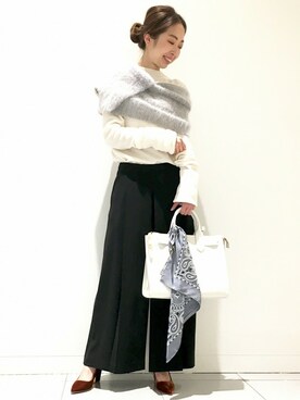 「Noble（ノーブル）のアイテム（トートバッグ）」を使った、natsukiさん（レディース・162cm）の冬コーディネート