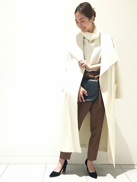 「Noble（ノーブル）のアイテム（その他パンツ）」を使った、natsukiさん（レディース・162cm）の冬コーディネート