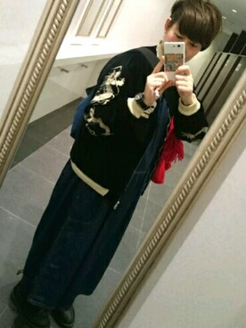 「Right-on（ライトオン）のアイテム（その他アウター）」を使った、Yukaco Imamuraさん（レディース・166cm）の秋コーディネート