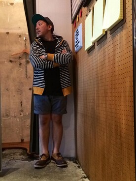 「膝上ショーツ」｜「アイテム（ブーツ）」を使った、伊藤孝法さん（メンズ・165cm）の夏コーディネート