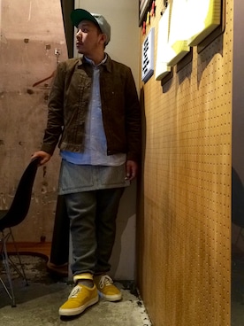 「is-ness（イズネス）のアイテム（その他）」を使った、伊藤孝法さん（メンズ・165cm）の秋コーディネート