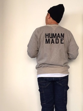 「OUTPUT（アウトプット）のアイテム（帽子）」を使った、伊藤孝法さん（メンズ・165cm）の冬コーディネート