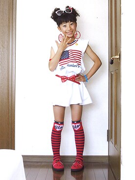 「BLOC（ブロック）のアイテム（ワンピース/ドレス）」を使った、bloc_betty_OFFICIALさん（キッズ・130cm）の夏コーディネート