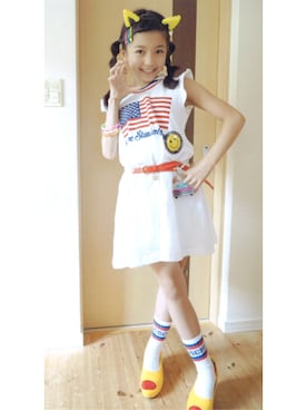 「BLOC（ブロック）のアイテム（ワンピース/ドレス）」を使った、bloc_betty_OFFICIALさん（キッズ・143cm）の夏コーディネート