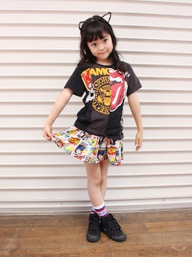「BLOC（ブロック）のアイテム（トップス）」を使った、bloc_betty_OFFICIALさん（キッズ・120cm）の夏コーディネート
