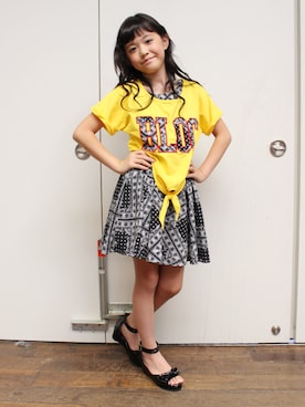 「BLOC（ブロック）のアイテム（ワンピース/ドレス）」を使った、bloc_betty_OFFICIALさん（キッズ・136cm）の夏コーディネート