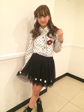 「アイテム（スカート）」を使った、bloc_betty_OFFICIALさん（キッズ・157cm）の秋コーディネート