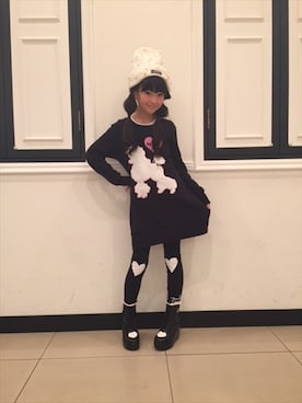 「アイテム（帽子）」を使った、bloc_betty_OFFICIALさん（キッズ・137cm）の秋コーディネート