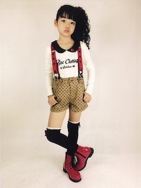 「BLOC（ブロック）のアイテム（ブーツ）」を使った、bloc_betty_OFFICIALさん（キッズ・134cm）の冬コーディネート