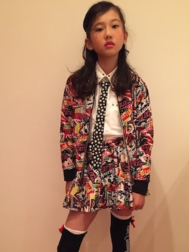 「BLOC（ブロック）のアイテム（ブルゾン）」を使った、bloc_betty_OFFICIALさん（キッズ・148cm）の冬コーディネート