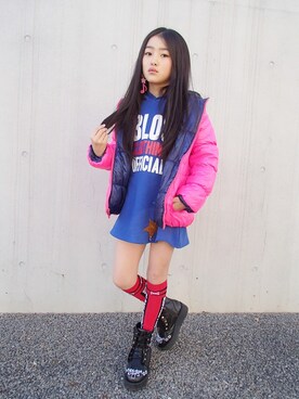 「BLOC（ブロック）のアイテム（ジャケット/アウター）」を使った、bloc_betty_OFFICIALさん（キッズ・139cm）の冬コーディネート