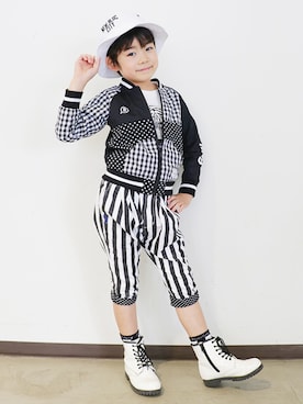 「BLOC（ブロック）のアイテム（ブルゾン）」を使った、bloc_betty_OFFICIALさん（キッズ・110cm）の春コーディネート