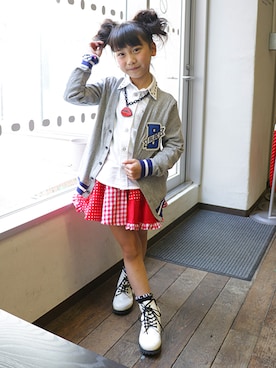 「BLOC（ブロック）のアイテム（ブーツ）」を使った、bloc_betty_OFFICIALさん（キッズ・120cm）の春コーディネート