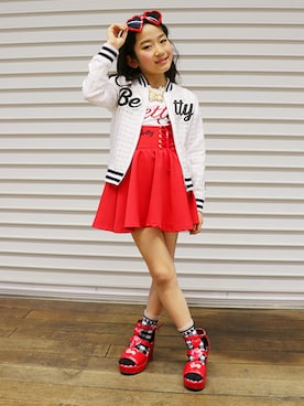 「アイテム（ジャケット/アウター）」を使った、bloc_betty_OFFICIALさん（キッズ・130cm）の春コーディネート