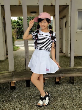 「アイテム（Tシャツ/カットソー）」を使った、bloc_betty_OFFICIALさん（キッズ・133cm）の夏コーディネート