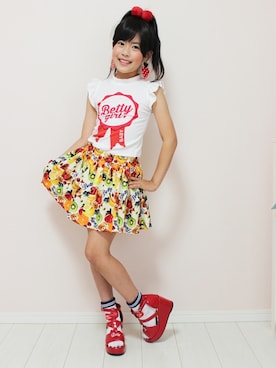 「アイテム（スカート、その他）」を使った、bloc_betty_OFFICIALさん（キッズ・133cm）の夏コーディネート