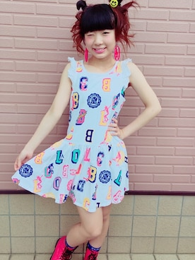 「BLOC（ブロック）のアイテム（ワンピース/ドレス）」を使った、bloc_betty_OFFICIALさん（キッズ・147cm）の夏コーディネート