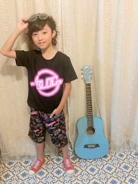 「BLOC（ブロック）のアイテム（トップス）」を使った、bloc_betty_OFFICIALさん（キッズ・130cm）の夏コーディネート