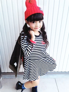 「BLOC（ブロック）のアイテム（ワンピース/ドレス）」を使った、bloc_betty_OFFICIALさん（キッズ・110cm）の秋コーディネート
