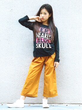「BLOC（ブロック）のアイテム（パンツ）」を使った、bloc_betty_OFFICIALさん（キッズ・148cm）の秋コーディネート