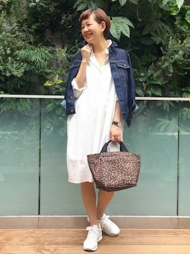 「アイテム（その他、レッド系）」を使った、Reimiさん（レディース・170cm）の夏コーディネート