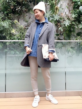 「スタンスミス」｜Reimiさん（レディース・170cm）の秋コーディネート