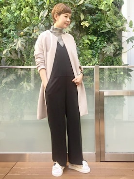 「journal standard L'essage（ジャーナルスタンダードレサージュ）のアイテム（サロペット/オーバーオール）」を使った、Reimiさん（レディース・170cm）の秋コーディネート