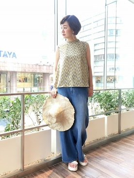 「Teva（テバ）のアイテム」を使った、Reimiさん（レディース・170cm）の春コーディネート