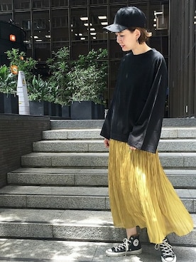 「EVERLAST(スポーツ・ライフスタイル)（エバーラスト）のアイテム」を使った、Reimiさん（レディース・170cm）の夏コーディネート