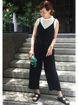 「journal standard L'essage（ジャーナルスタンダードレサージュ）のアイテム（つなぎ/オールインワン）」を使った、Reimiさん（レディース・170cm）の夏コーディネート