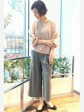 「アイテム（オールインワン・サロペット）」を使った、Reimiさん（レディース・170cm）の秋コーディネート