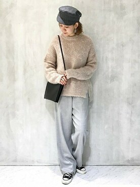 「INFIELDER DESIGN（インフィールダーデザイン）のアイテム（帽子）」を使った、Reimiさん（レディース・170cm）の冬コーディネート