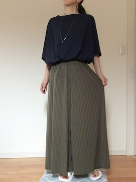 「epidemique（エピデミーク）のアイテム」を使った、momoさん（レディース・157cm）の夏コーディネート