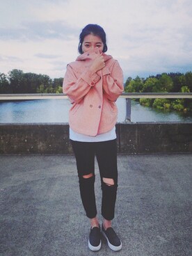 「UNKNOWN.（アンノウン）のアイテム（ブルゾン）」を使った、Orla 鱼🐠さん（レディース・163cm）の夏コーディネート