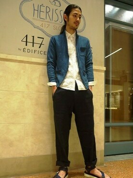 417 by EDIFICE渋谷店スタッフ8さん（メンズ・180cm）の春コーディネート