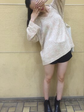 「Jeffrey Campbell（ジェフリーキャンベル）のアイテム（レインシューズ）」を使った、るうこさん（レディース・162cm）の夏コーディネート