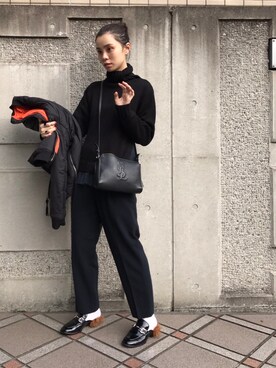 「No6（ナンバーシックス）のアイテム」を使った、るうこさん（レディース・162cm）の秋コーディネート