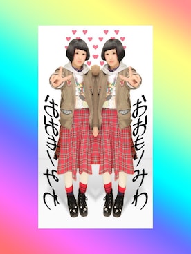 「ひざ丈スカート」｜「アイテム（その他アウター）」を使った、もり©さん（レディース・159cm）の冬コーディネート
