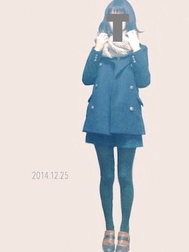 「アイテム（ピーコート）」を使った、ひかさん（レディース・164cm・10代）の冬コーディネート